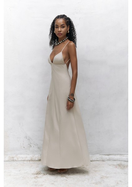 Onella Askılı Taş Uzun Elbise fiyatları