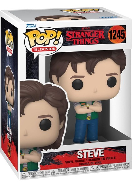 Pop! Stranger Things, Steve Harrington Vinil Koleksiyon Figürü, Resmi Lisanslı Ürün