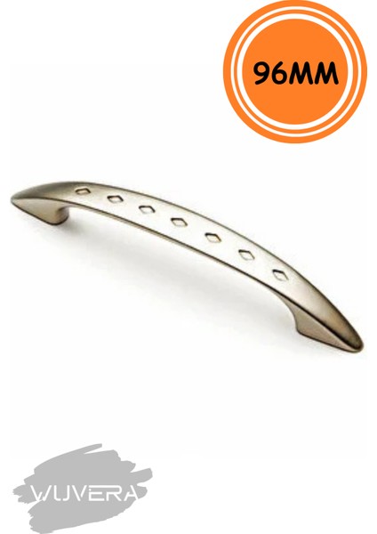 Mobilya Dolap Çekmece Kulp Baklava Noktalı 96MM Saten Gri Renk fiyatları