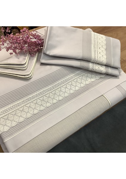 Dantelli Pamuklu Pike Takımı - 6 Parça fırsatları