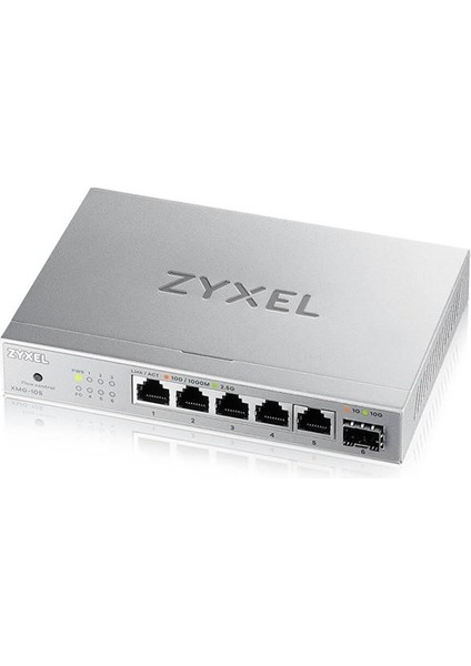 5-Port 2.5Gb MultiGig Switch [XMG-105HP] 10/100/1000 | 5x 100/1G/2.5G Port + 1x 10G SFP+ | 4x PoE++ Port | 70W | Tak ve Çalıştır