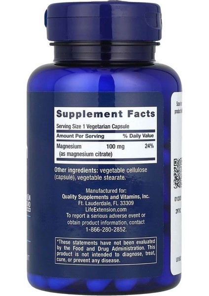 Magnezyum Citrate 100 Mg 100 Vegetarian Kapsül fiyatları