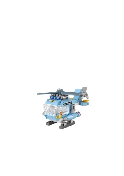 150 Parça Mikro Bloklar Mavi Helikopter 10+ Yaş