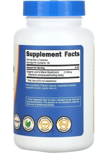 Lions Mane Capsules 700 mg 90 Kapsül fiyatları