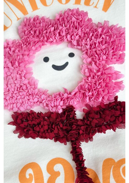 Uncrn Çiçek Detaylı Kız Çocuk Taytlı takım - Pembe fırsatları