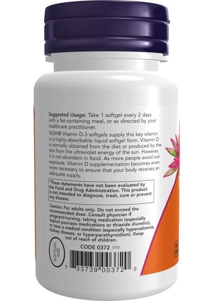 Foods vitamin D-3 5,000 Iu 120 Softgels- Ithal modelleri