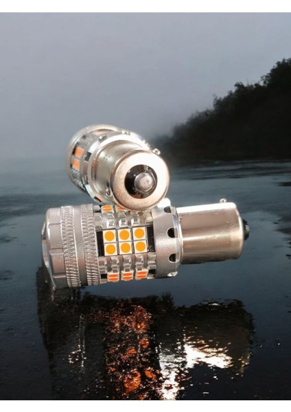 Photon Amerikan Park Için Uyumlu Fanlı Sinyal Ledi Turuncu Tek Duy 7219FN Na (2 Adet)