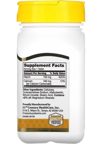 , Niacin, 100 mg, 110 Tablet fiyatları