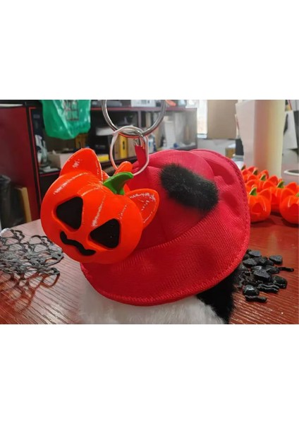 Balkabağı Kedi Anahtarlık 1 Adet - Çevre Dostu Pla