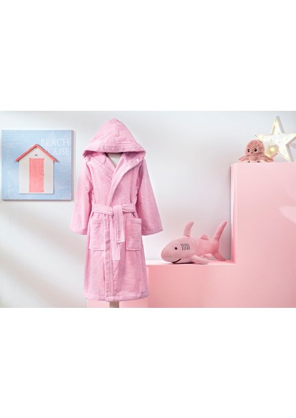 Girl Unicorn Kapüşonlu Kadife Çocuk Bornozu 5/6 Yaş