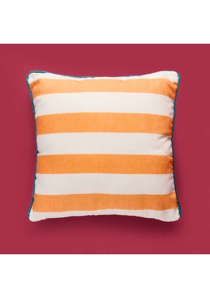 Soft Nautical Fun Çizgili Kırlent - Hardal / Yeşil - 40X40 cm modelleri