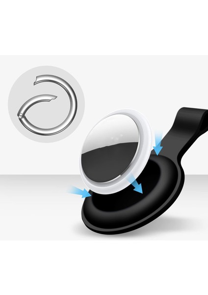 Airtag Uyumlu 4’lü Silikon Kılıf Seti Anahtarlık Halkalı Arkası Kapalı Düşmez fiyatları