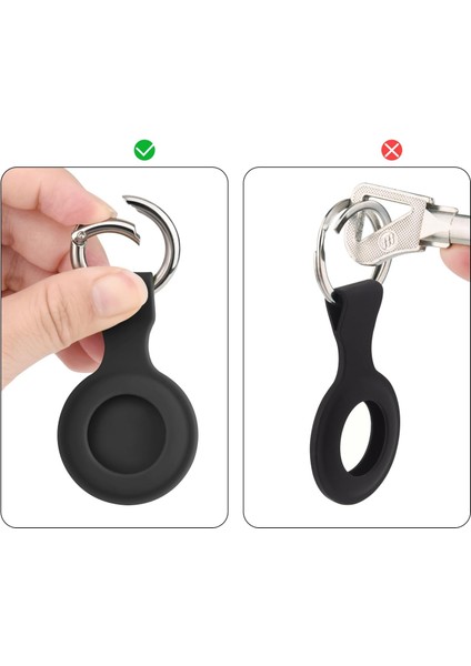 Airtag Uyumlu 4’lü Silikon Kılıf Seti Anahtarlık Halkalı Arkası Kapalı Düşmez modelleri