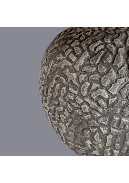 Edgar Taş Desenli Krem Şapkalı Gri Abajur modelleri