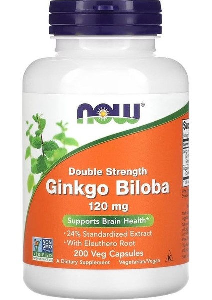 Foods Ginkgo Biloba Double Strength 120 mg 200 Veg Kapsül