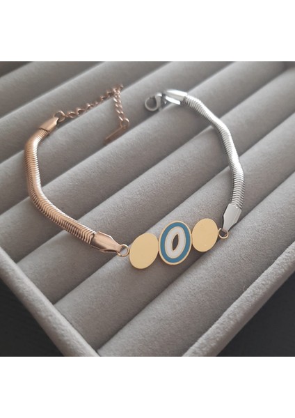 Çelik Renkli Aksesaurlı Yılan Zincir Kadın Bileklik indirimleri