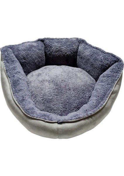 Yumuşak Silinebilir Kedi ve Köpek Yatağı 55 cm Çap Gri fiyatları