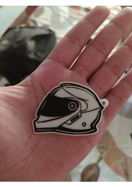 Motosiklet Kask Anahtarlık - Çevre Dostu Pla