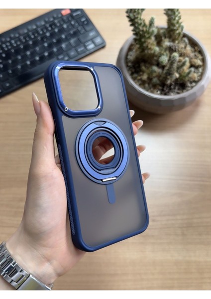 iPhone 15 Pro Max Standlı ve Yüzüklü Magsafe Kılıf SOOCASE721