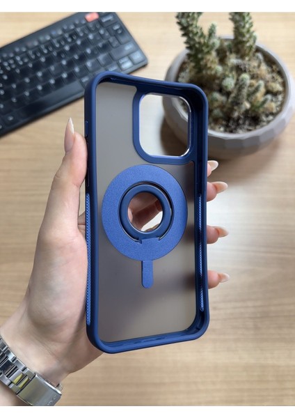 iPhone 15 Pro Max Standlı ve Yüzüklü Magsafe Kılıf SOOCASE721