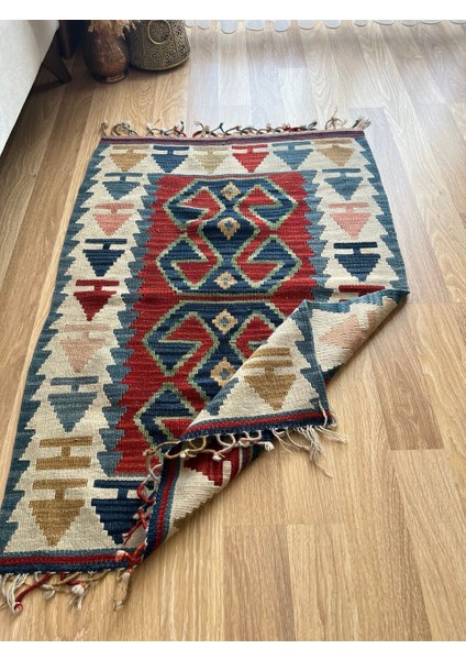 77X123 cm El Dokuma Boho Stili El Dokuma Çiftlik Evi Stili Harika Dekoratif Kilim