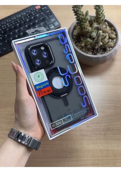 iPhone 15 Pro Max Standlı ve Yüzüklü Magsafe Kılıf SOOCASE721