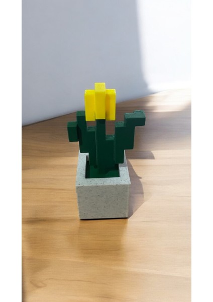Minecraft Maden ve Zanaat Temalı Dekoratif Çiçek Figürü 9,5 cm