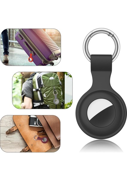 Airtag Uyumlu 4’lü Silikon Kılıf Seti Anahtarlık Halkalı Arkası Kapalı Düşmez indirimleri