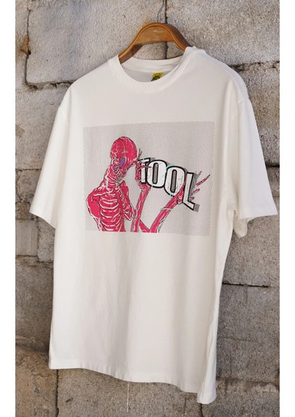 Tool los Angeles Anatomy Unisex Off White Kısa Kol Tişört