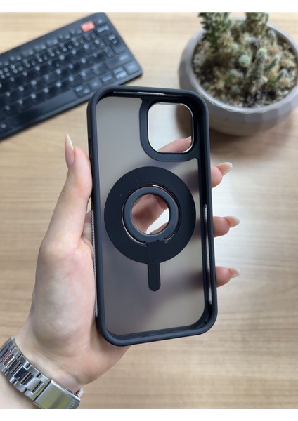 iPhone 15 Standlı ve Yüzüklü Magsafe Kılıf SOOCASE721