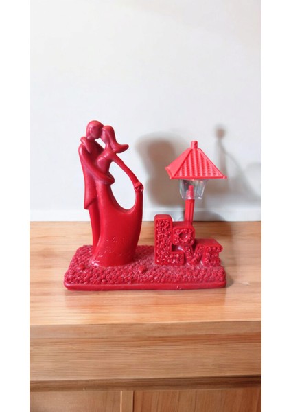 Vintage Love Temalı Işıklı Biblo & 14 x 14 cm
