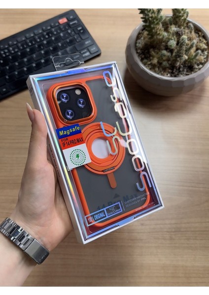 iPhone 14 Pro Max Standlı ve Yüzüklü Magsafe Kılıf SOOCASE721