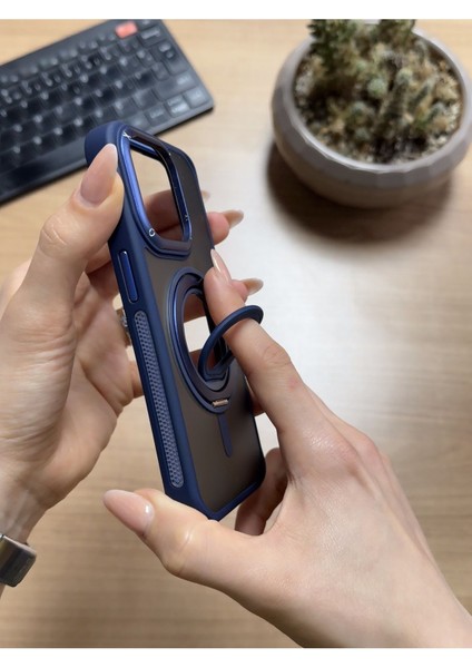 iPhone 14 Pro Standlı ve Yüzüklü Magsafe Kılıf SOOCASE721