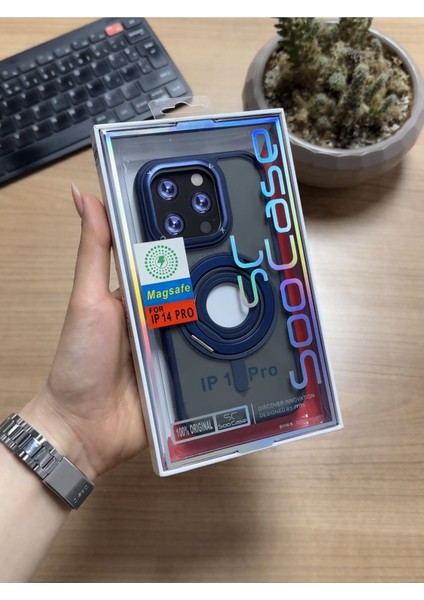 iPhone 14 Pro Standlı ve Yüzüklü Magsafe Kılıf SOOCASE721