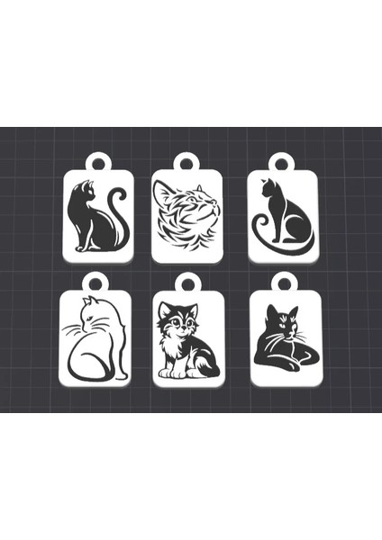 Kedi Severeler Özel Anahtarlık - Çevre Dostu Pla