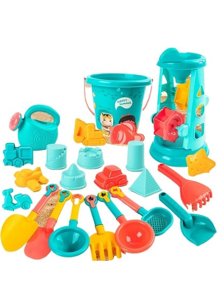 Çocuk Kum Havuzu Kazma Kum Küreği Plastik Kova Kum Kovası Araba Oyun Kum Araçları Yaz Plaj Oyuncakları Tam Set (Yurt Dışından)