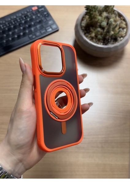 iPhone 14 Pro Standlı ve Yüzüklü Magsafe Kılıf SOOCASE721