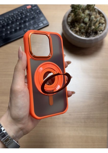 iPhone 14 Pro Standlı ve Yüzüklü Magsafe Kılıf SOOCASE721
