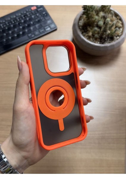 iPhone 14 Pro Standlı ve Yüzüklü Magsafe Kılıf SOOCASE721