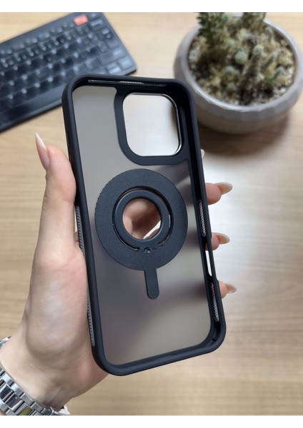 iPhone 16 Pro Standlı ve Yüzüklü Magsafe Kılıf SOOCASE721
