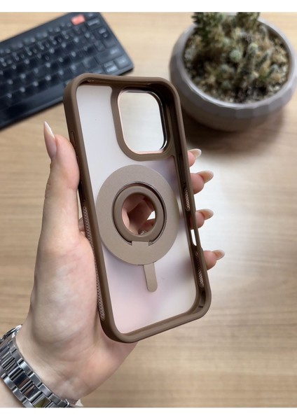 iPhone 16 Standlı ve Yüzüklü Magsafe Kılıf SOOCASE721