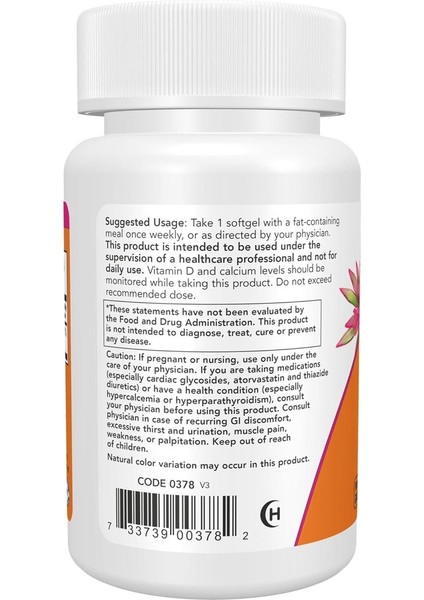 foods Vitamin D3 Max Potency 50,000 Iu 50 Softgels - Ithal