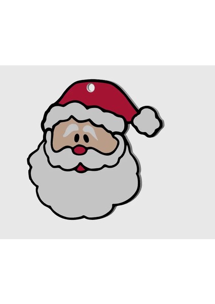 Noel Santa Anahtarlığı - Çevre Dostu Pla