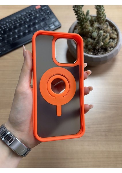 iPhone 15 Pro Max Standlı ve Yüzüklü Magsafe Kılıf SOOCASE721