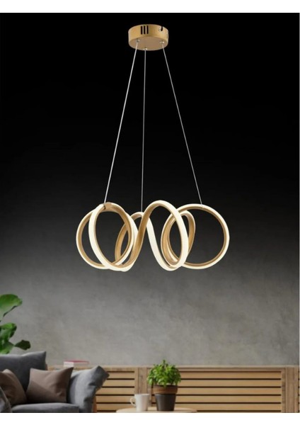 Dojo Siyah Ledli Modern Eskitme Power LED Avize