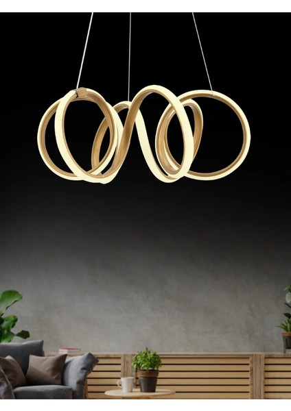 Dojo Siyah Ledli Modern Eskitme Power LED Avize
