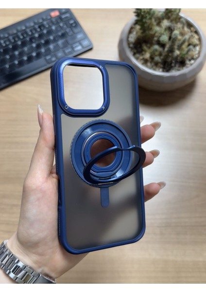 iPhone 16 Pro Standlı ve Yüzüklü Magsafe Kılıf SOOCASE721