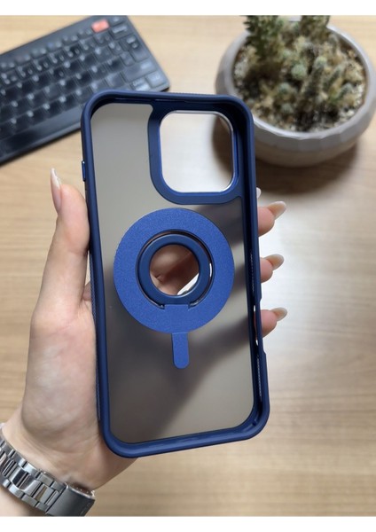 iPhone 16 Pro Standlı ve Yüzüklü Magsafe Kılıf SOOCASE721