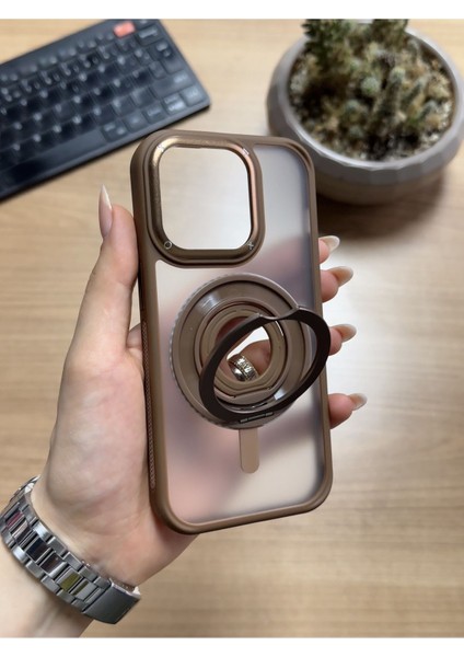 iPhone 14 Pro Standlı ve Yüzüklü Magsafe Kılıf SOOCASE721