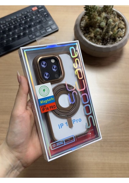 iPhone 14 Pro Standlı ve Yüzüklü Magsafe Kılıf SOOCASE721